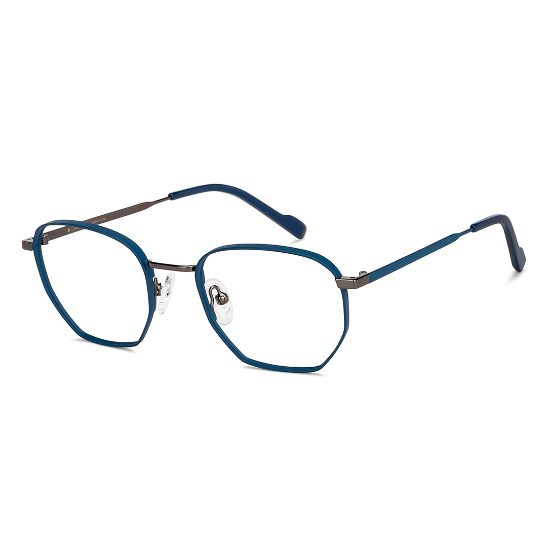 John Jacobs Online Sky Blue Full Rim Geometric right side