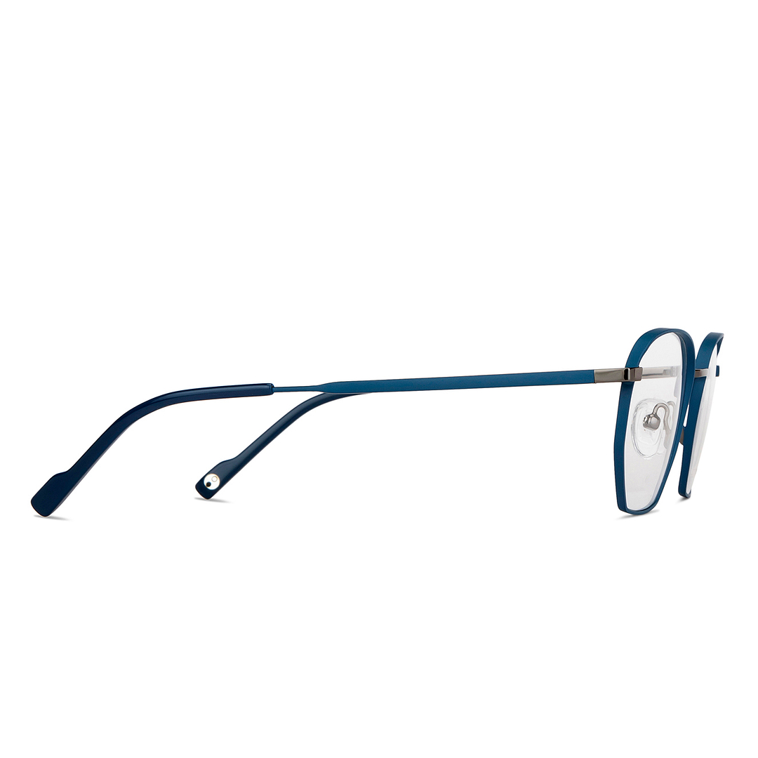 John Jacobs Online Sky Blue Full Rim Geometric left side