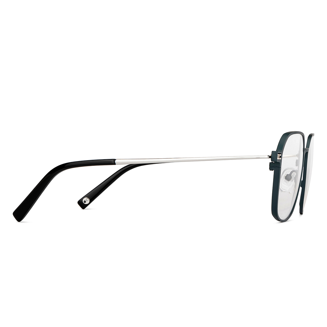 John Jacobs Green Full Rim Square left side