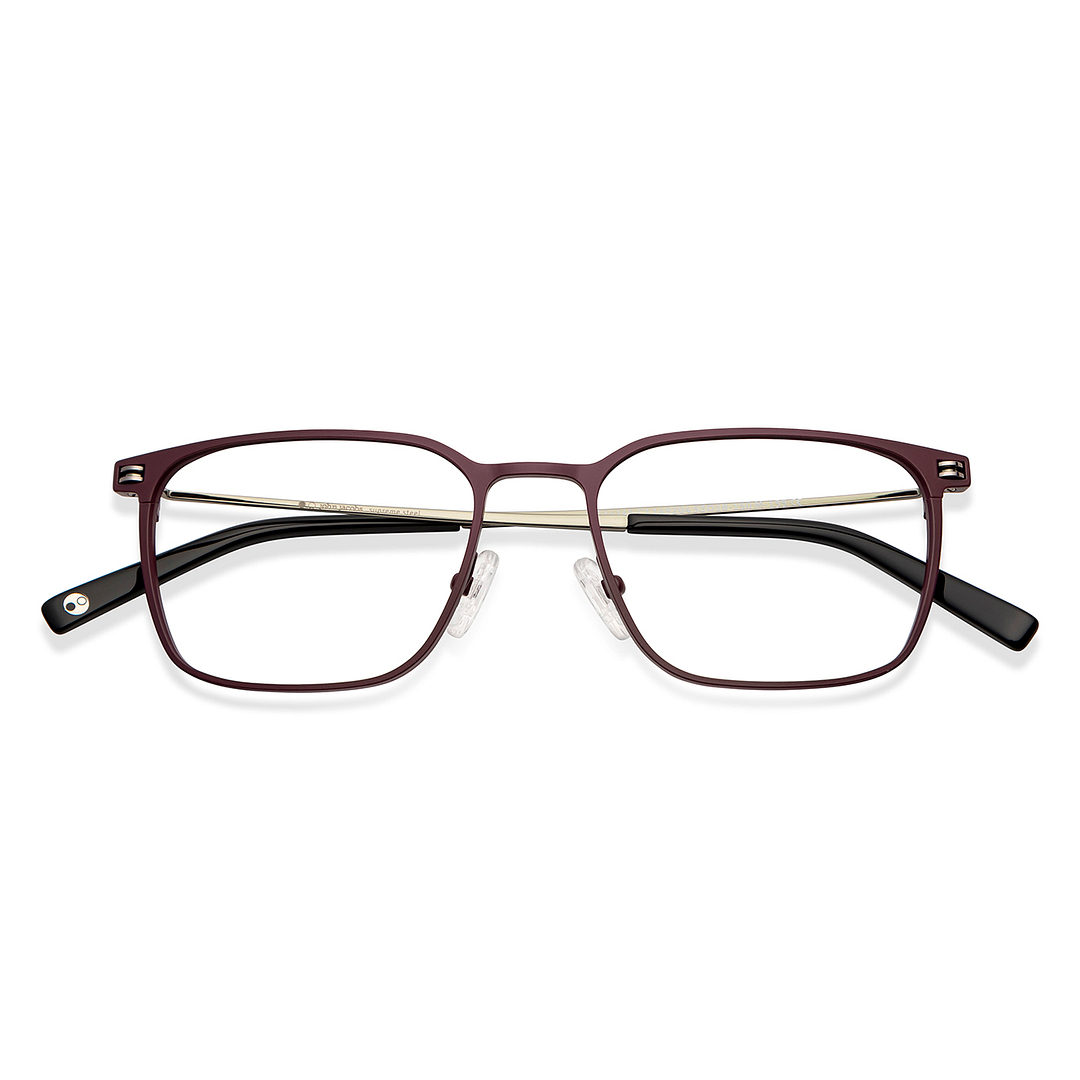 John Jacobs Red Full Rim Square left side