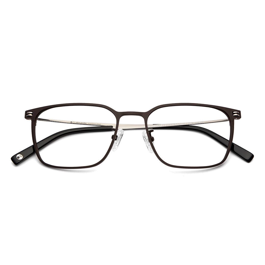 John Jacobs Light Brown Full Rim Square left side