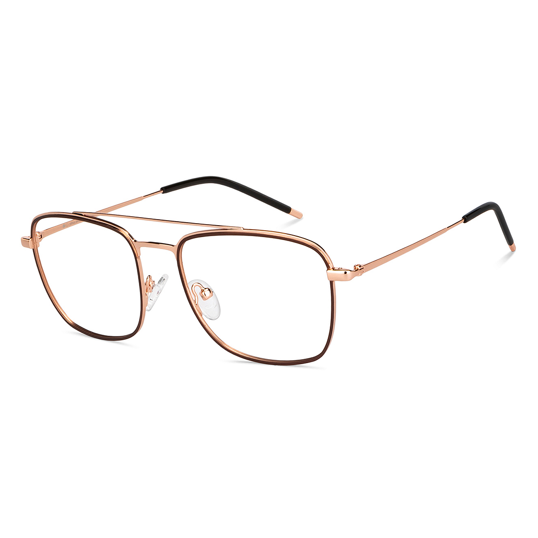 John Jacobs Light Brown Full Rim Square right side