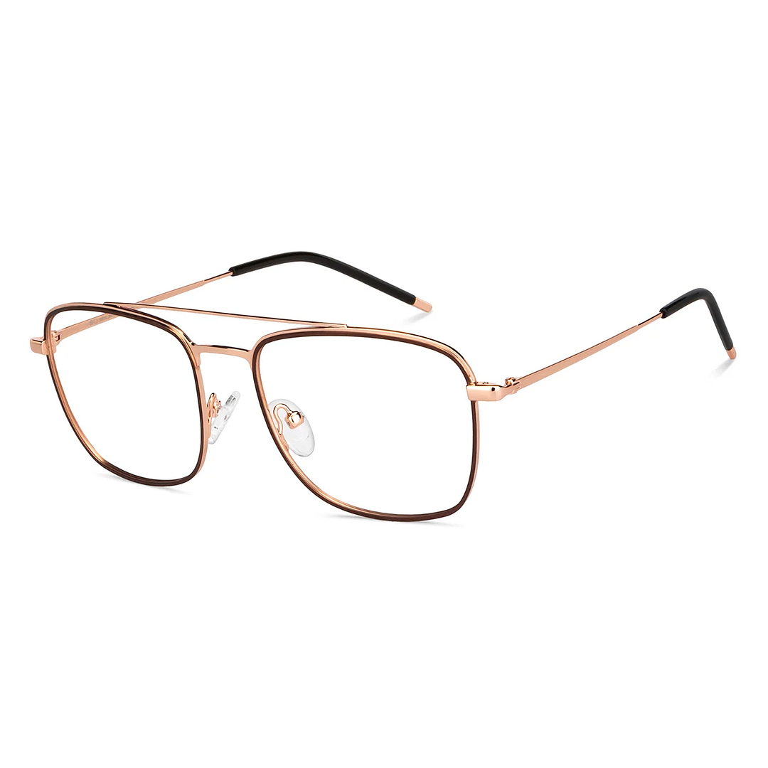 John Jacobs Light Brown Full Rim Square right side