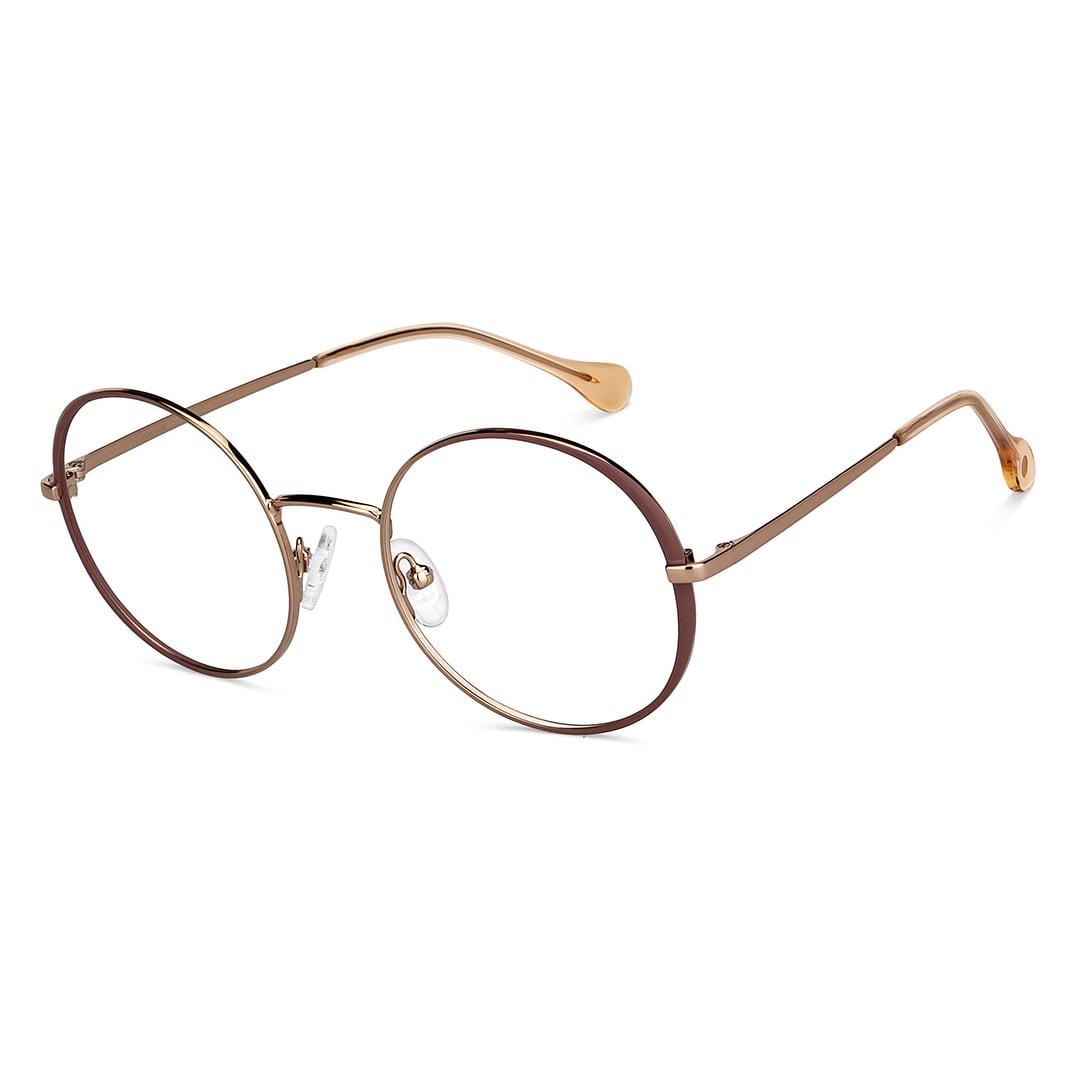 John Jacobs Light Brown Full Rim Round right side