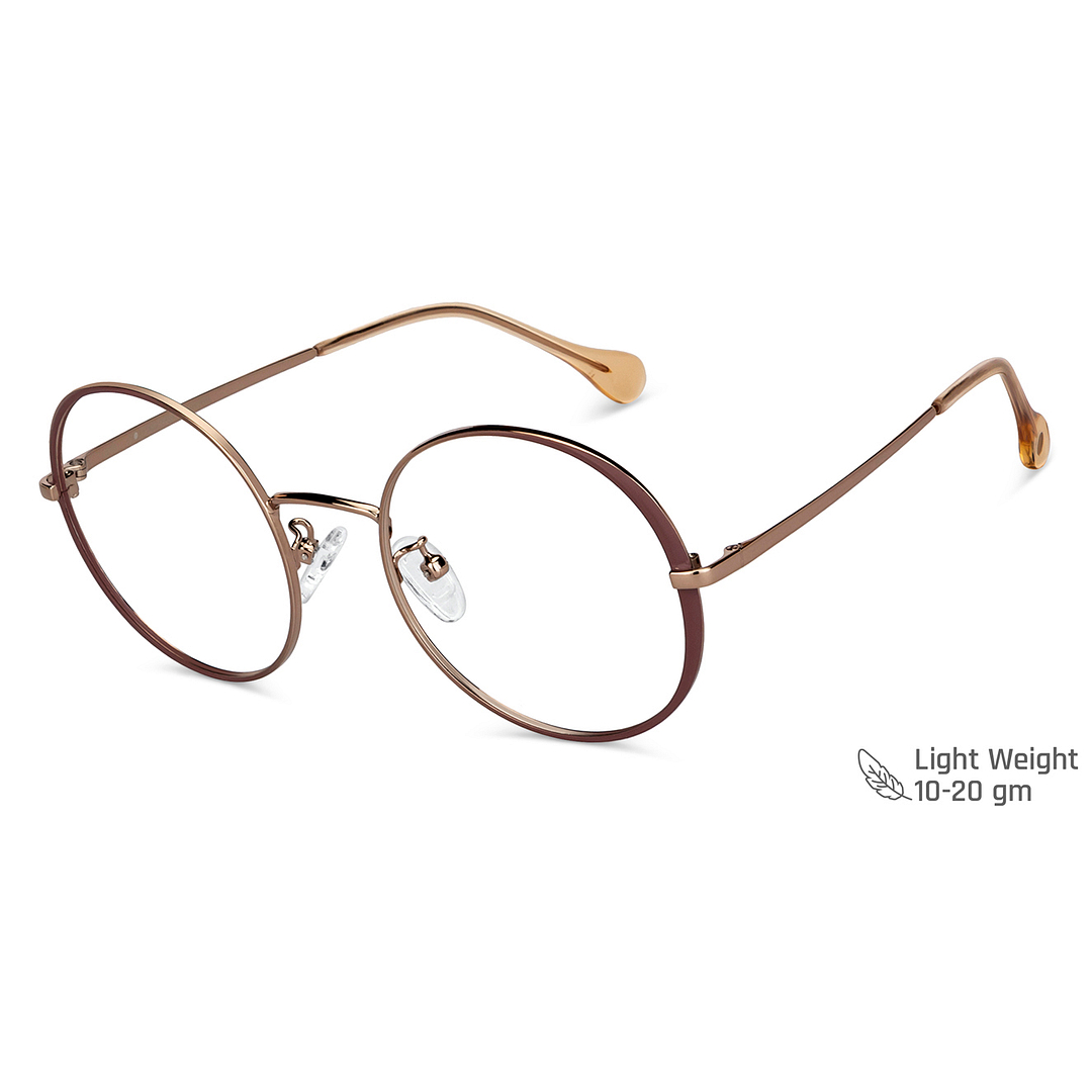 John Jacobs Online Light Brown Full Rim Round left side