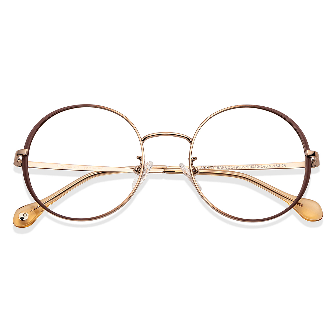 John Jacobs Online Light Brown Full Rim Round left side
