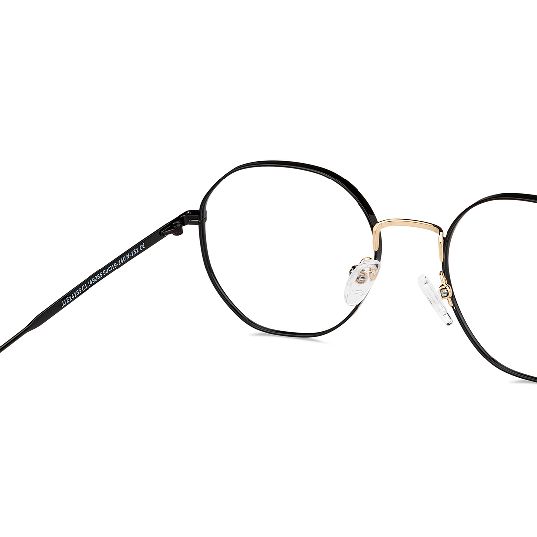 John Jacobs Online Black Full Rim Geometric right side