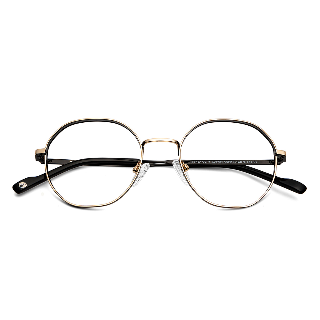 John Jacobs Online Black Full Rim Geometric left side