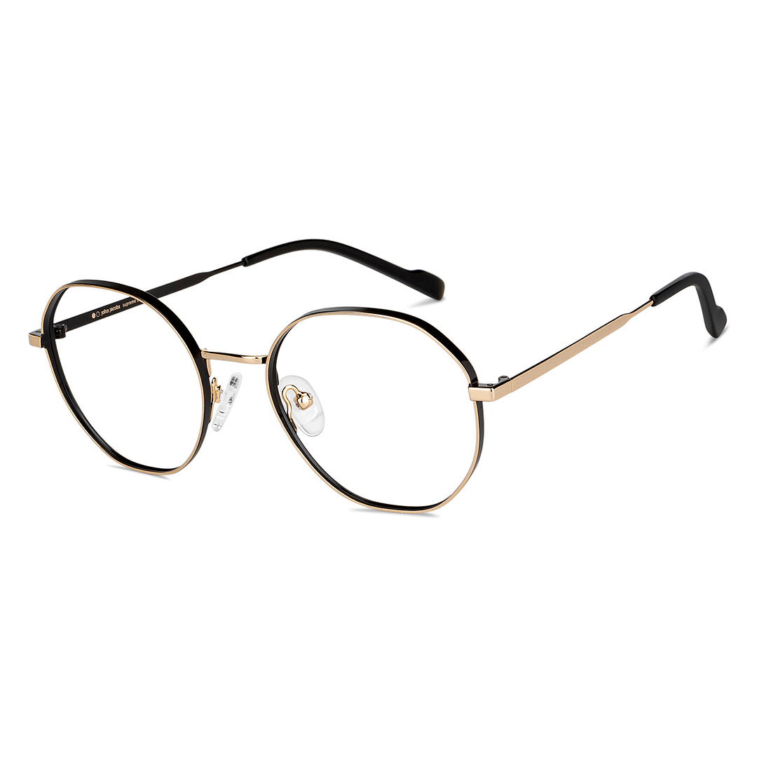 John Jacobs Online Black Full Rim Geometric right side