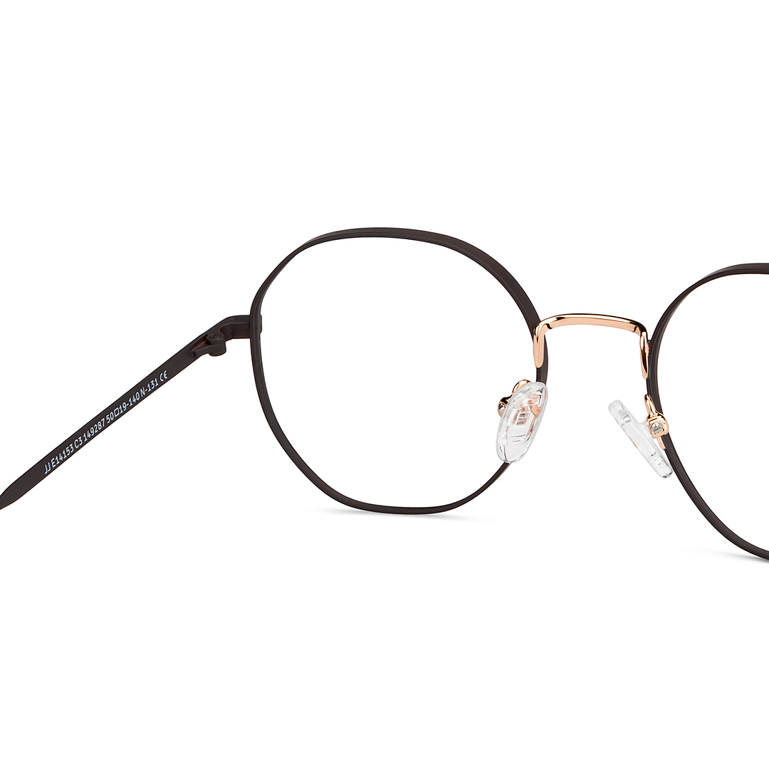 John Jacobs Online Gold Full Rim Geometric right side