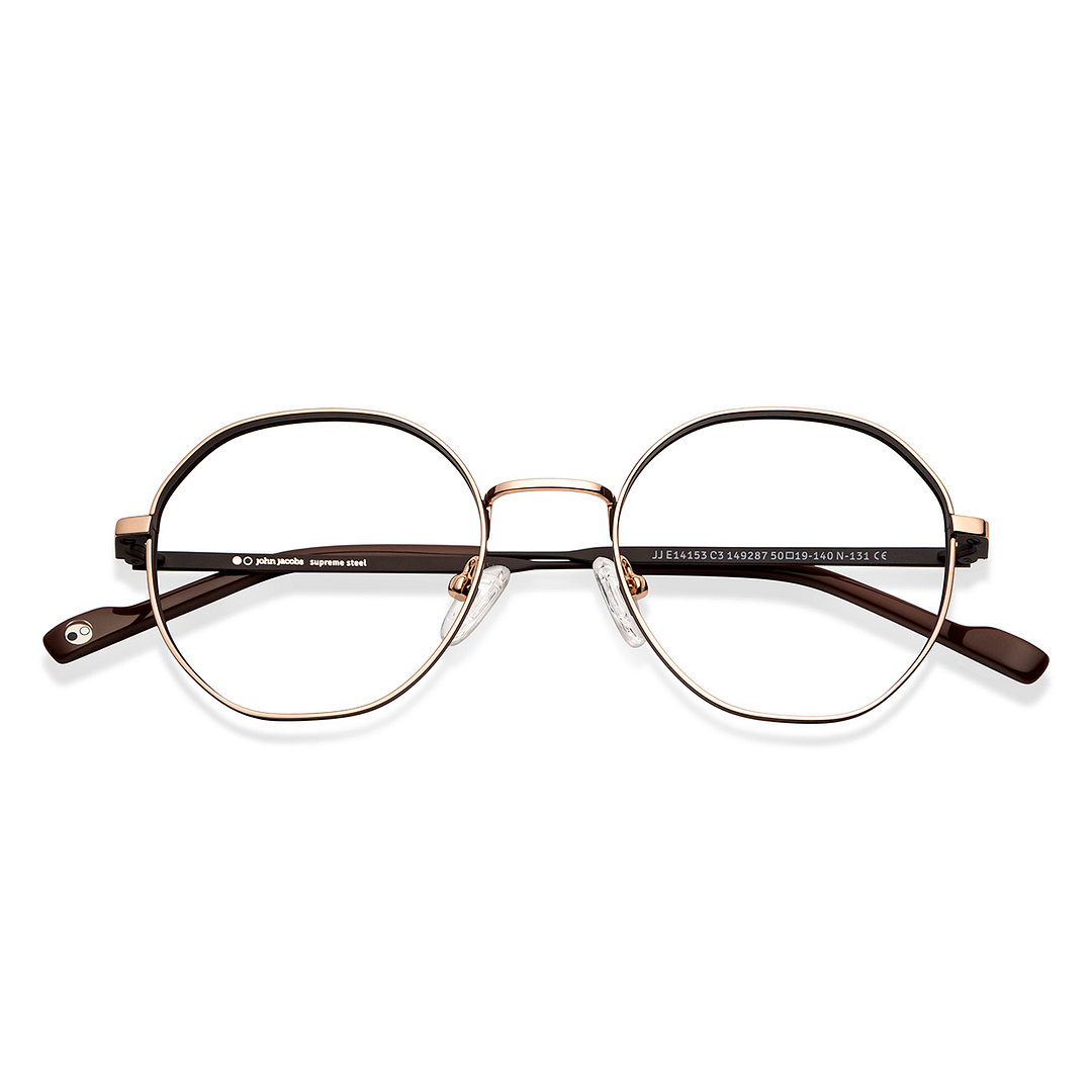 John Jacobs Online Gold Full Rim Geometric left side