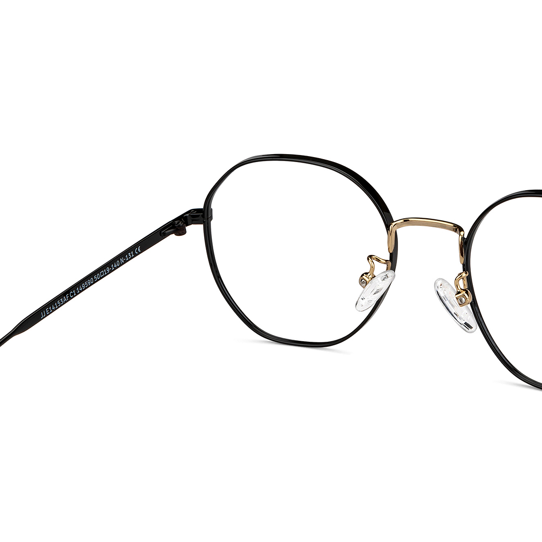 John Jacobs Black Full Rim Round right side