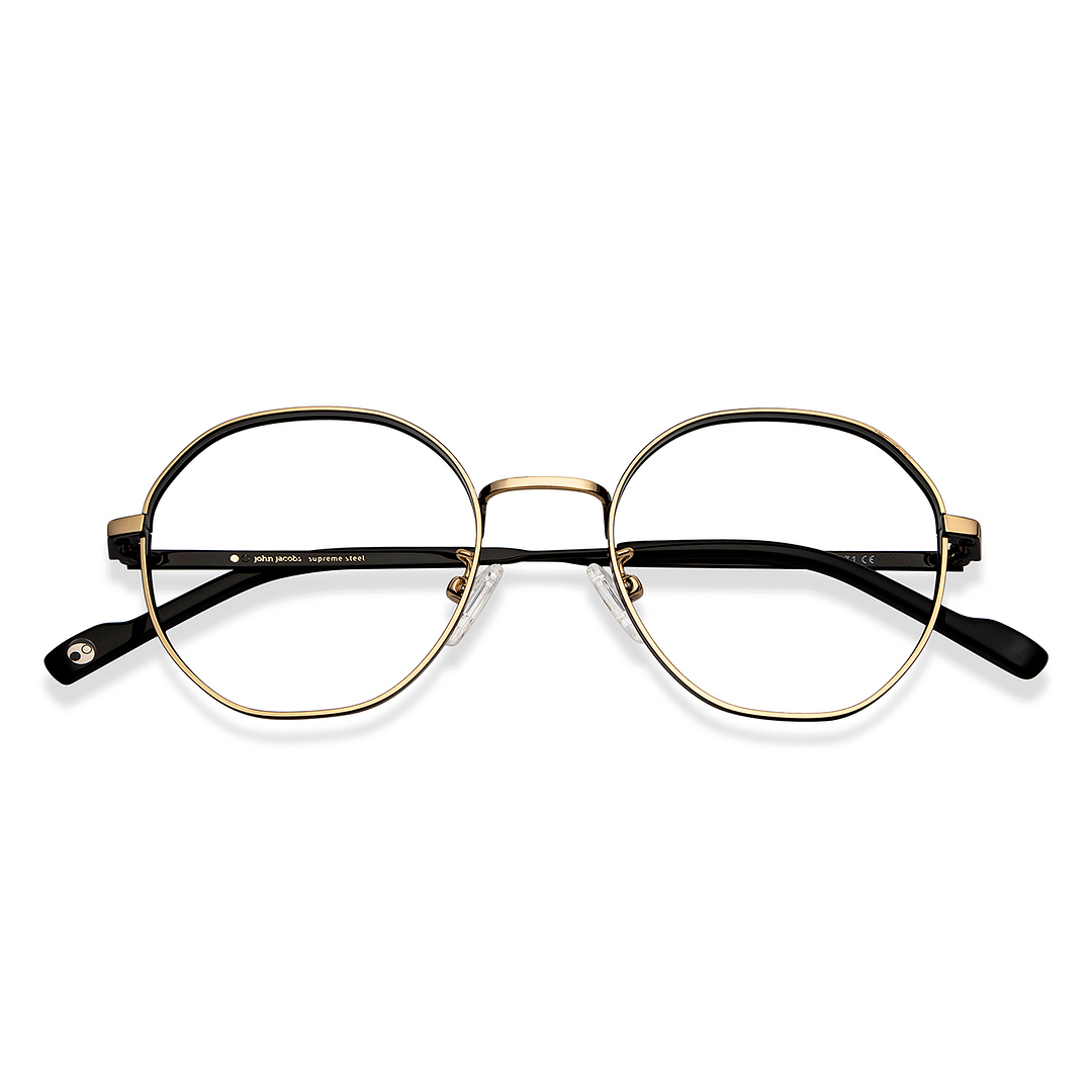 John Jacobs Black Full Rim Round left side