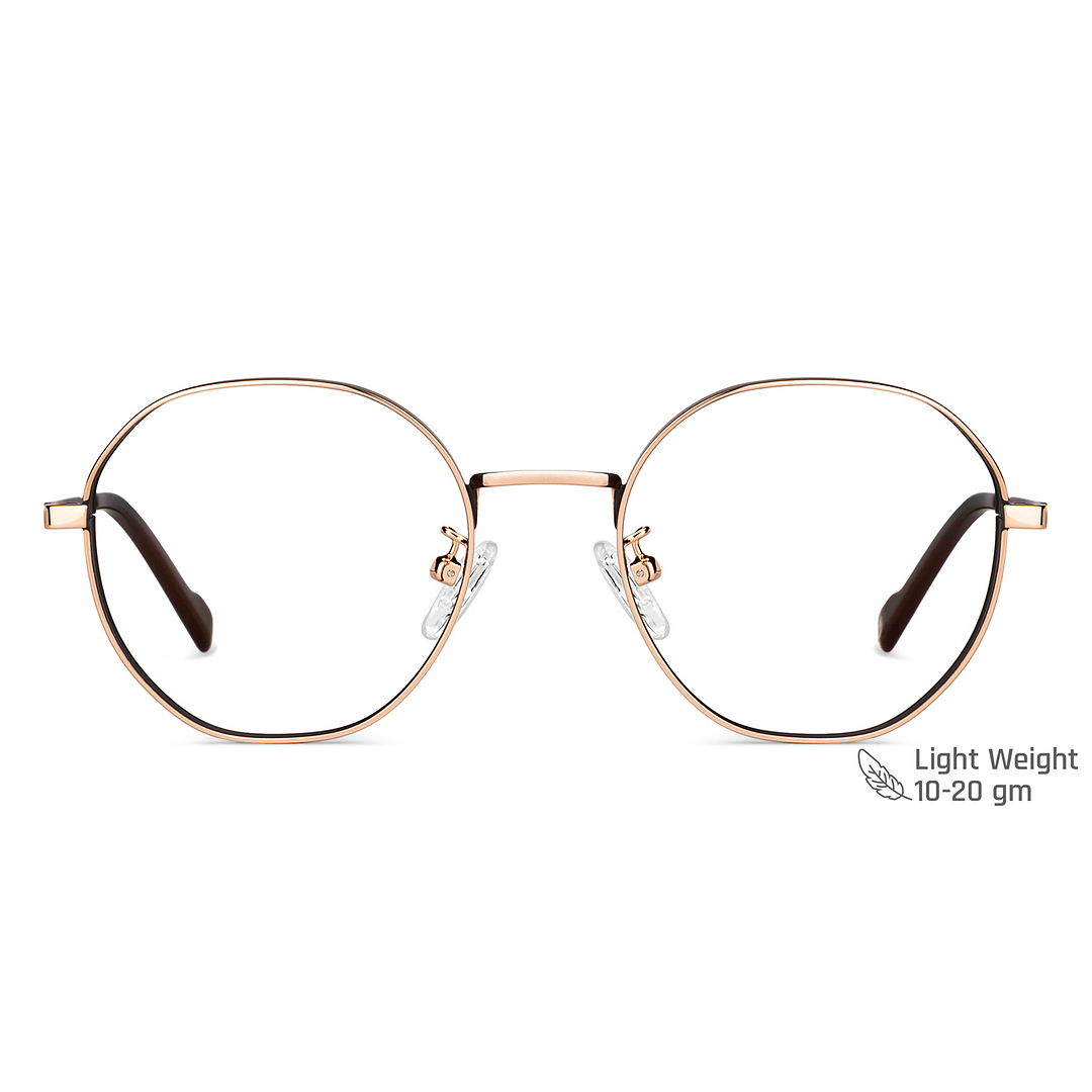 John Jacobs Online Gold Full Rim Round right side