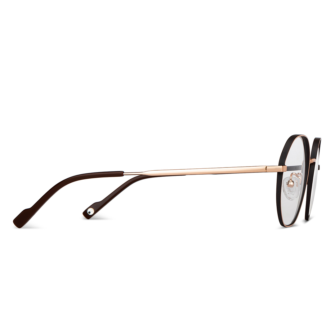 John Jacobs Online Gold Full Rim Round left side