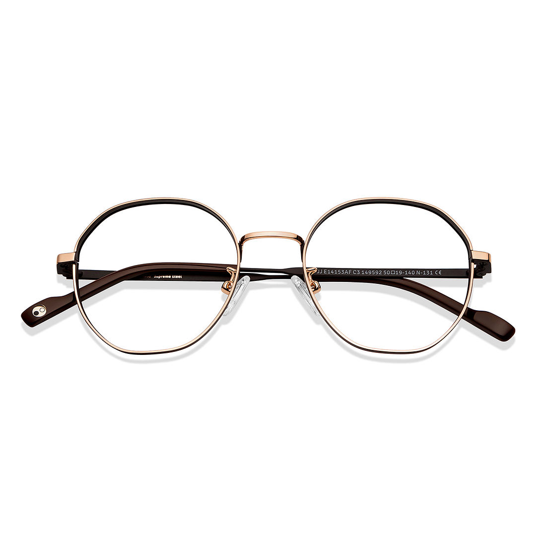 John Jacobs Online Gold Full Rim Round left side