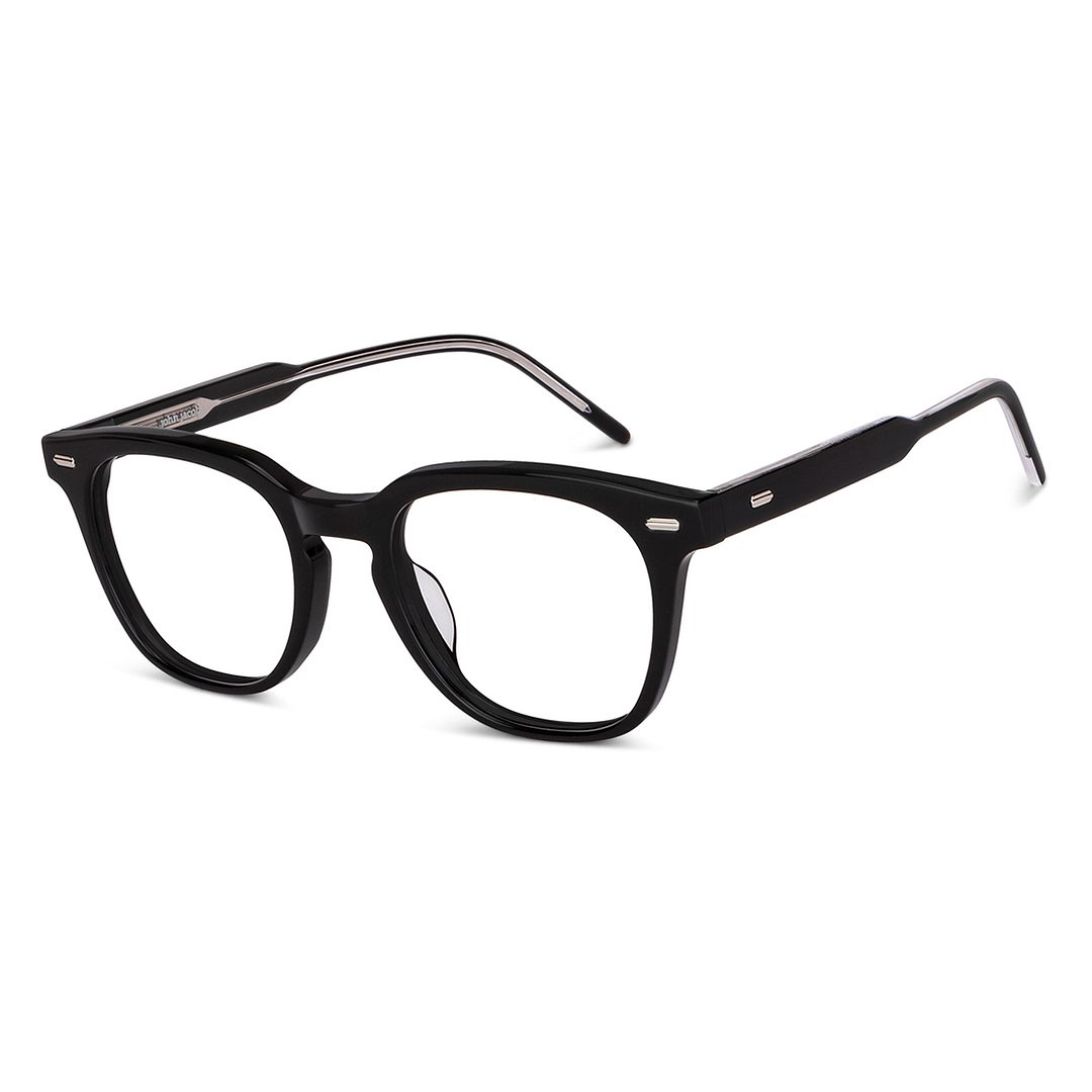 John Jacobs Black Full Rim Square left side