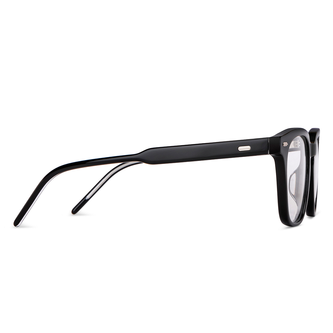 John Jacobs Black Full Rim Square left side