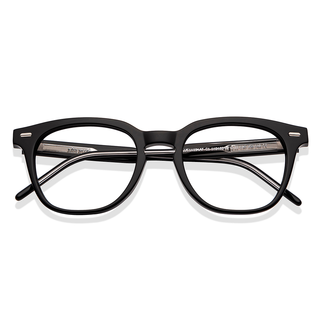 John Jacobs Black Full Rim Square left side