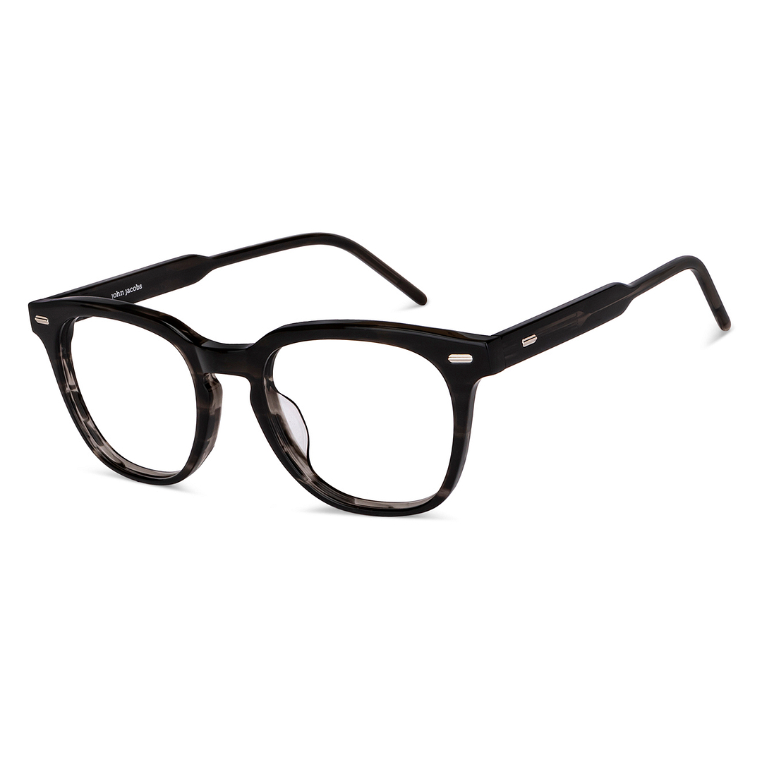 John Jacobs Black Full Rim Square right side