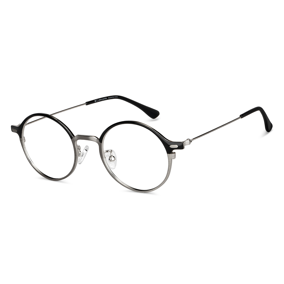 John Jacobs Online Dark Gunmetal Full Rim Round right side