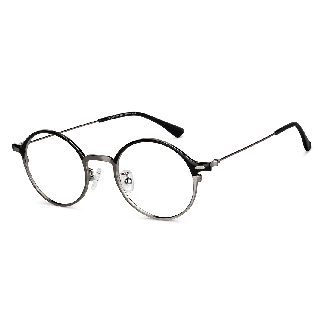 John Jacobs Online Dark Gunmetal Full Rim Round right side