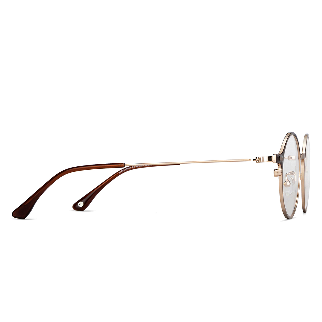 John Jacobs Online Gold Full Rim Round left side