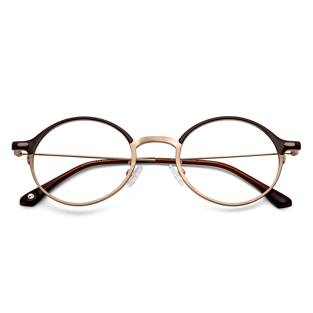 John Jacobs Online Gold Full Rim Round left side