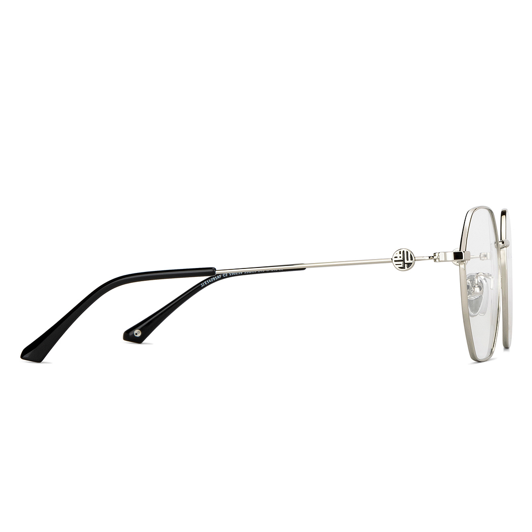 John Jacobs Online Silver Full Rim Round left side