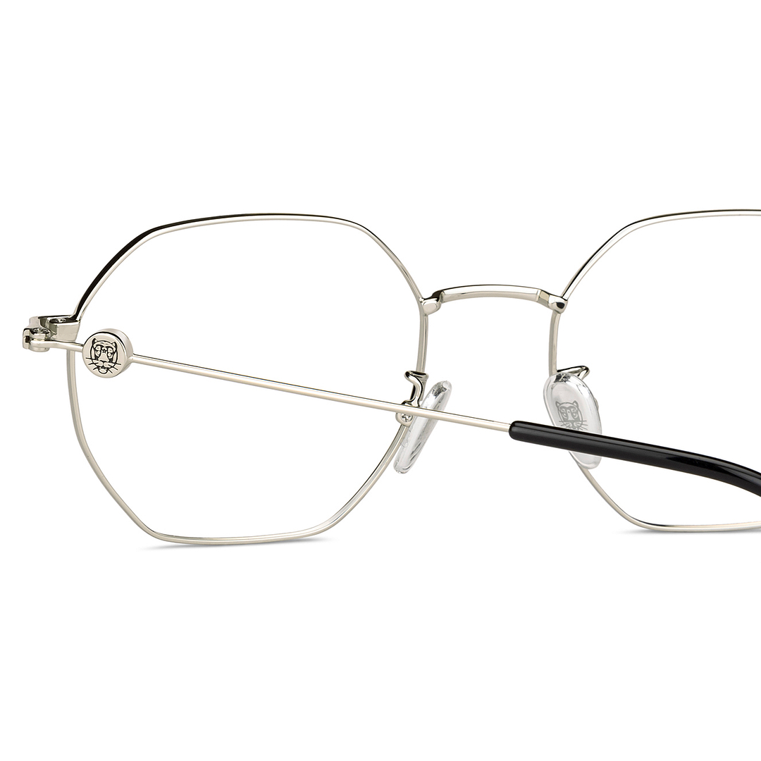 John Jacobs Online Silver Full Rim Round left side