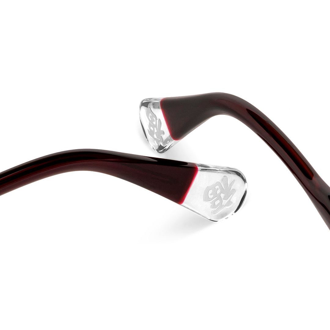 John Jacobs Red Full Rim Square left side