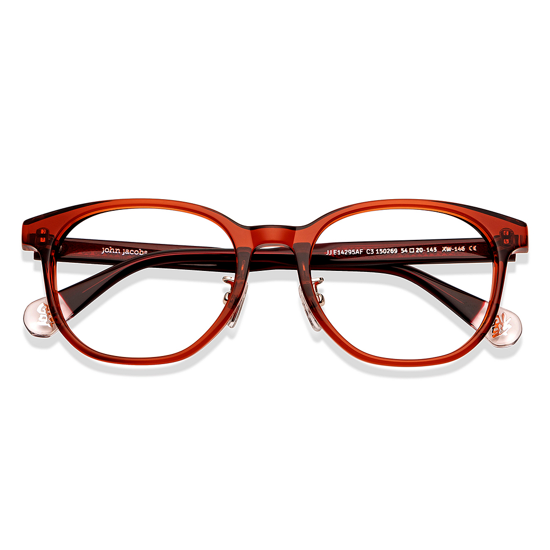 John Jacobs Red Full Rim Square right side