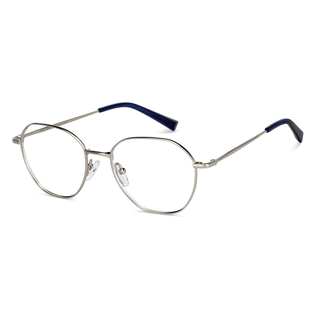 John Jacobs Online Silver Full Rim Geometric right side
