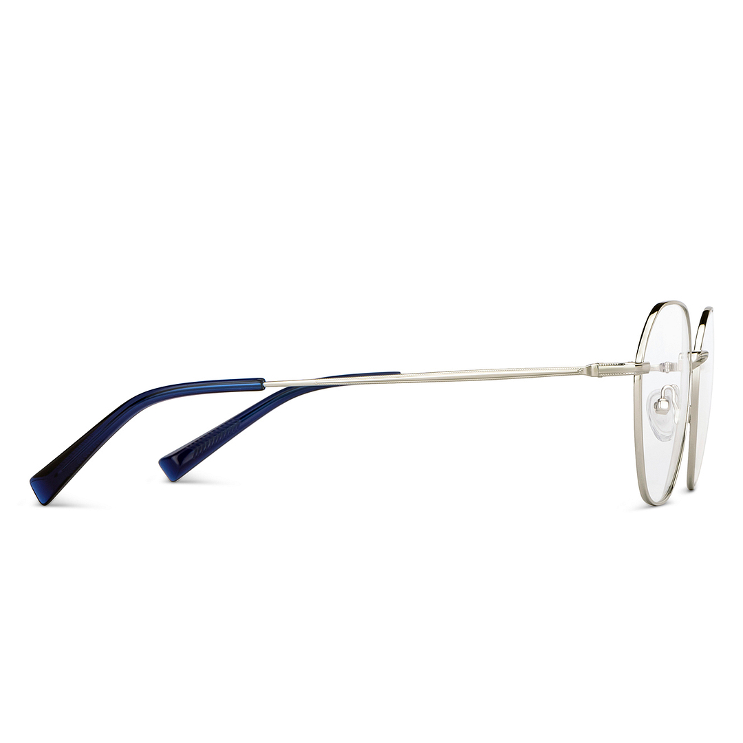 John Jacobs Online Silver Full Rim Geometric left side