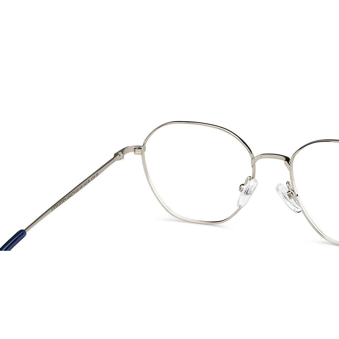 John Jacobs Online Silver Full Rim Geometric right side