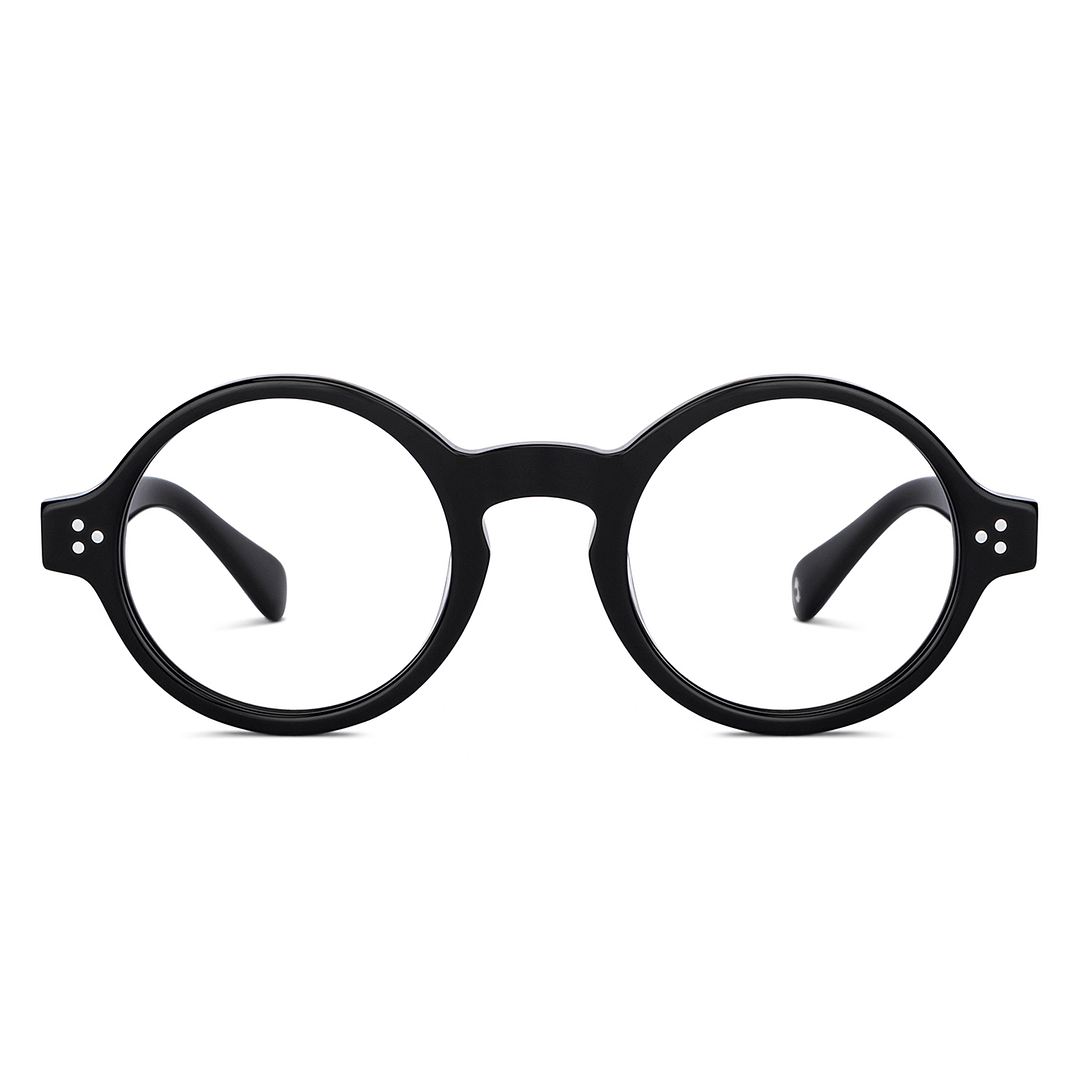 John Jacobs Online Black Full Rim Round right side