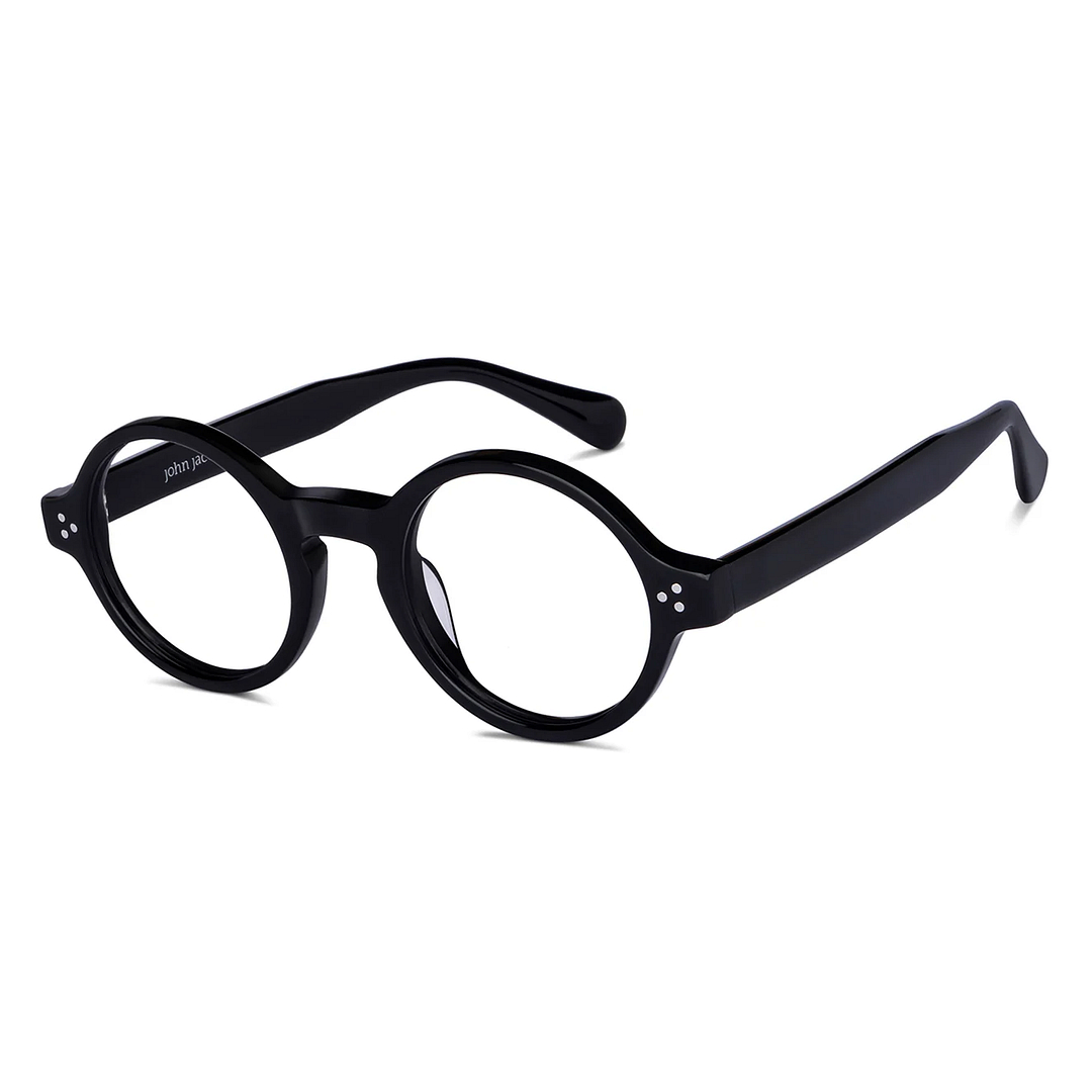 John Jacobs Online Black Full Rim Round left side