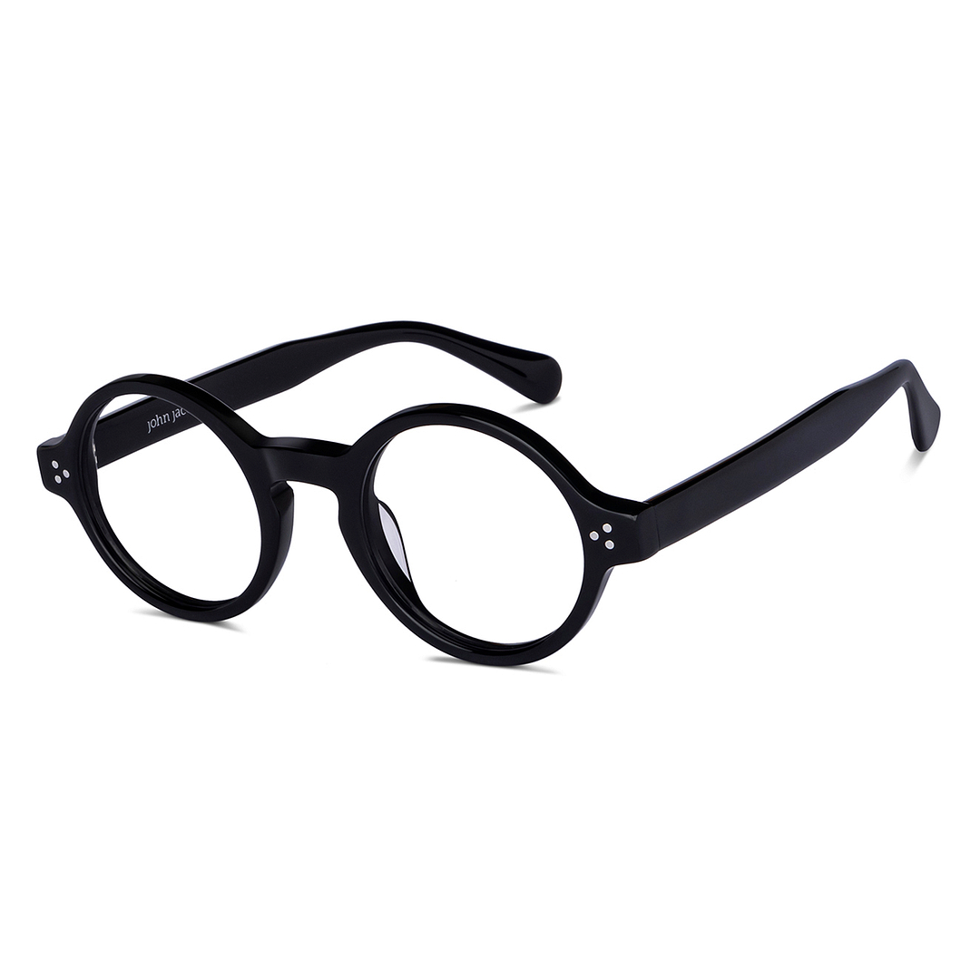 John Jacobs Online Black Full Rim Round right side