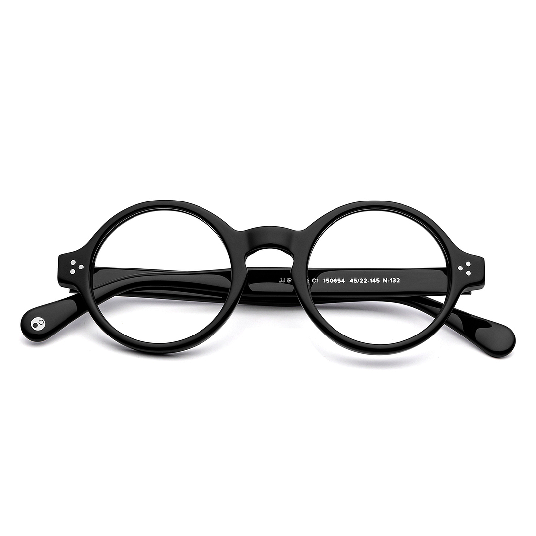 John Jacobs Online Black Full Rim Round left side