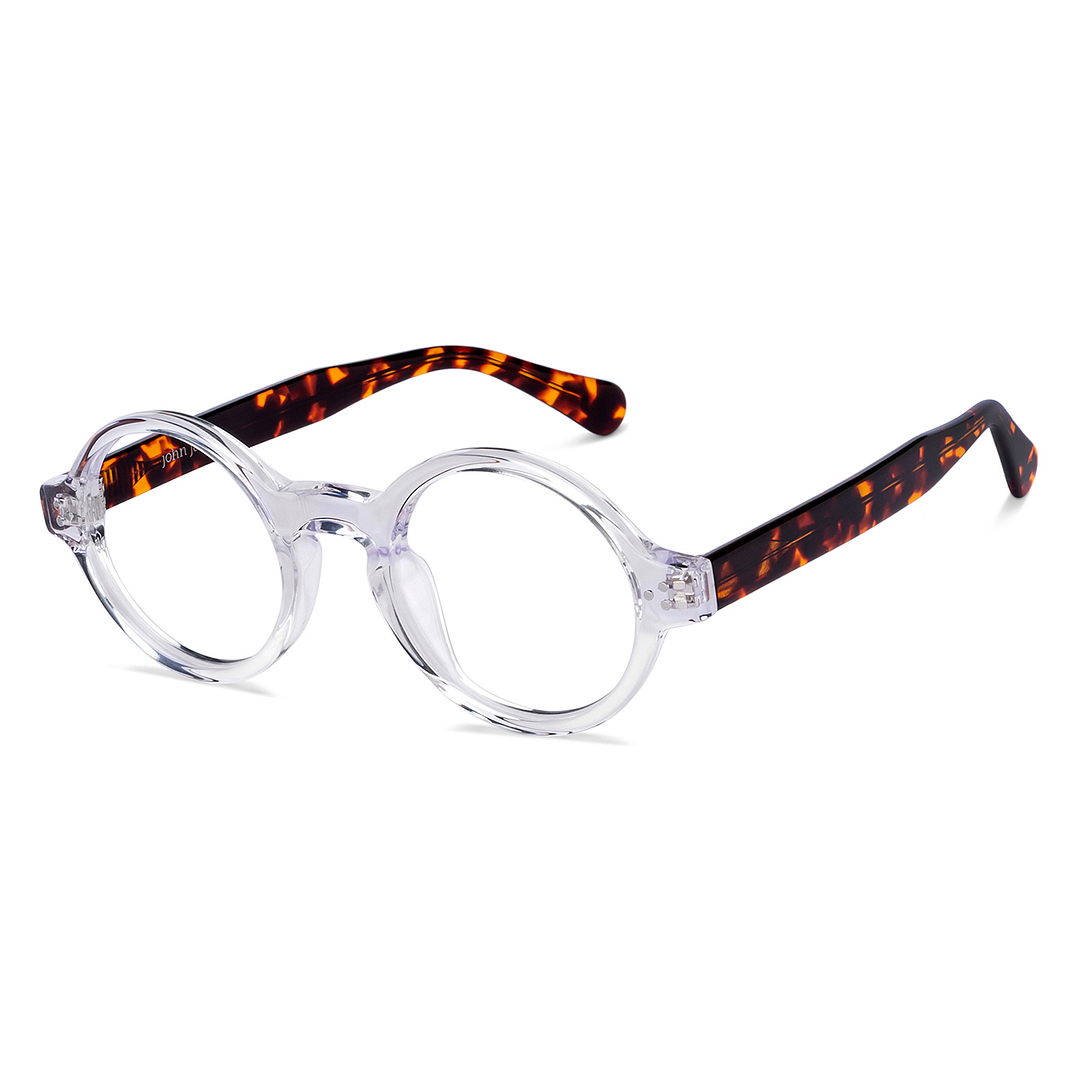 John Jacobs Online Crystal Transparent Full Rim Round left side