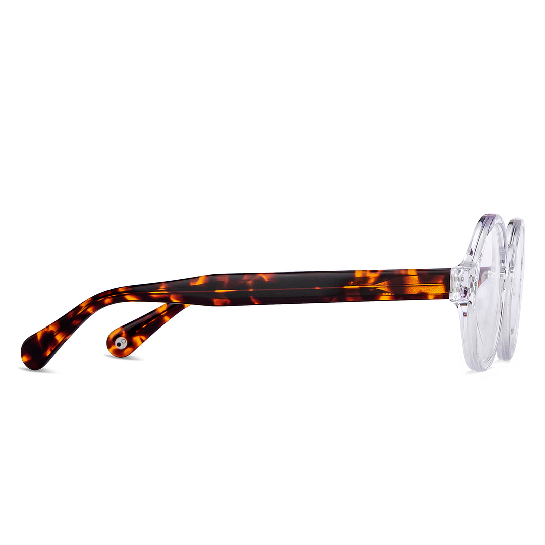 John Jacobs Online Crystal Transparent Full Rim Round left side