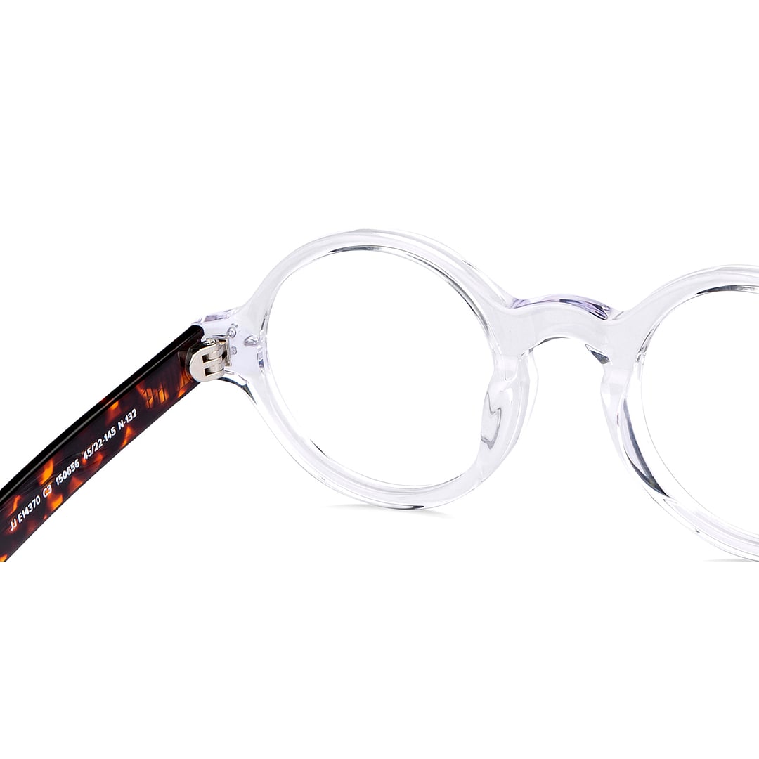 John Jacobs Online Crystal Transparent Full Rim Round right side