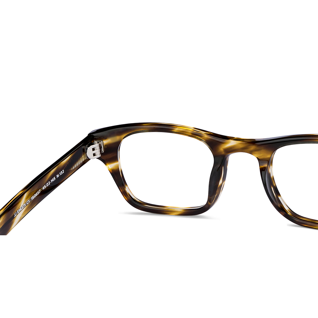 John Jacobs Online Tortoise Full Rim Rectangle right side