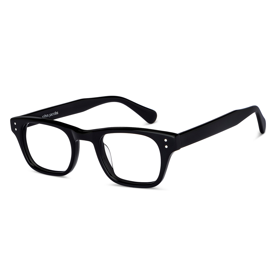 John Jacobs Online Black Full Rim Rectangle right side