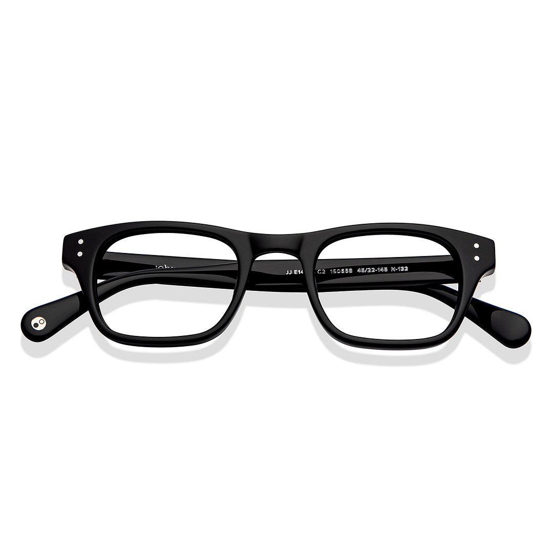 John Jacobs Online Black Full Rim Rectangle left side