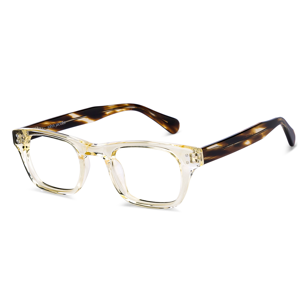 John Jacobs Online Yellow Transparent Full Rim Rectangle left side