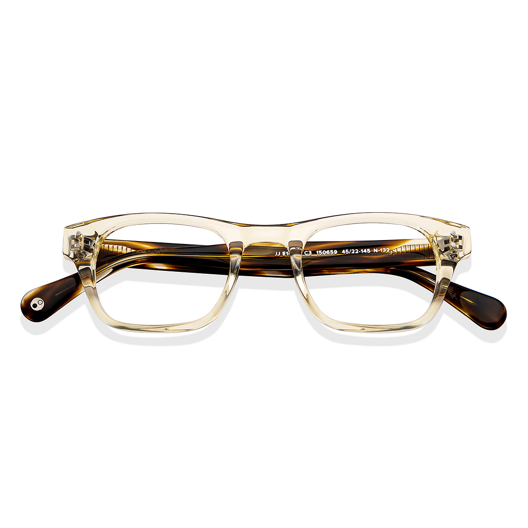 John Jacobs Online Yellow Transparent Full Rim Rectangle left side
