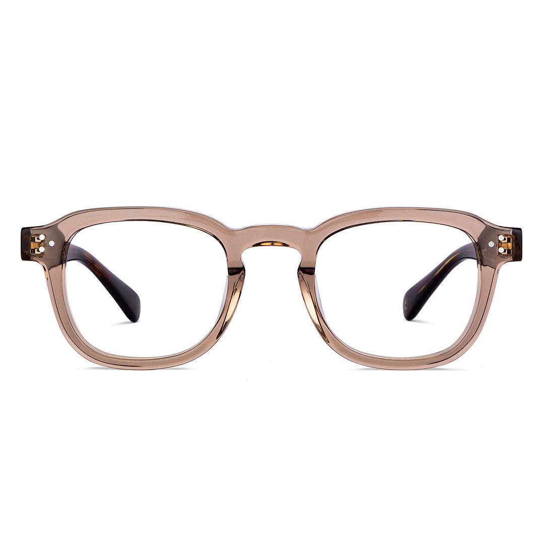 John Jacobs Light Brown Full Rim Rectangle left side