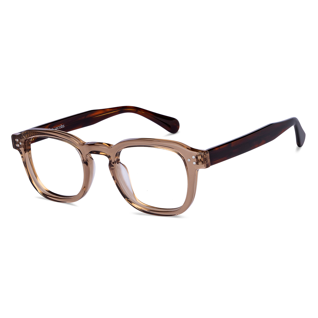 John Jacobs Light Brown Full Rim Rectangle right side