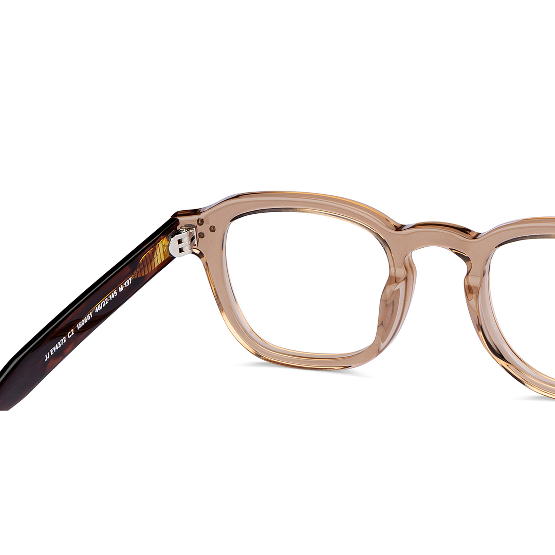 John Jacobs Light Brown Full Rim Rectangle right side